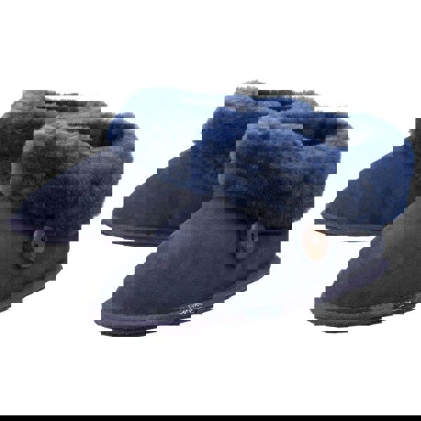 Cotswold Wotton Leather Women's Dark Blue Slippers