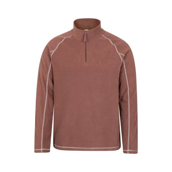 Mountain Warehouse Mens Ashbourne II Half Zip Fleece Top - Brown - 