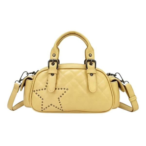 Kitise Trendy Studded Star Quilted Crossbody Shoulder Handbag