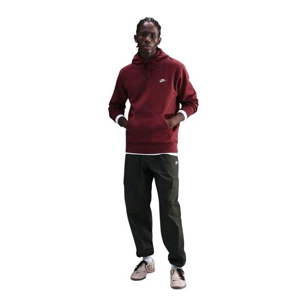 Nike Mens Club Fleece Pullover Hoodie - Team Red - 