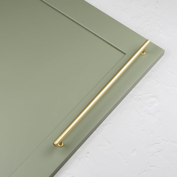 Handle & Home Brushed Brass Fluted Detailing Handles and Coordinating Knob