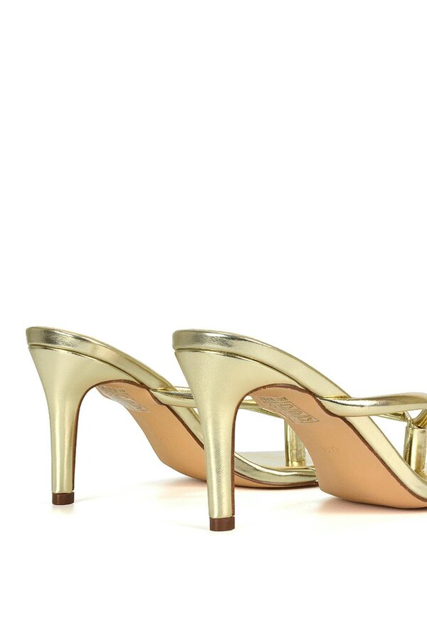 XY LONDON Stiletto High Heel Mules With Thong Strap