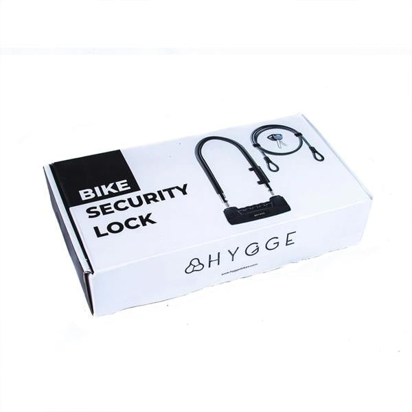 Hygge Bikes Bicycle D Lock with Cable – High-Security U-Lock Set for E-Bikes & Bicycles