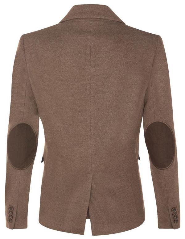 TruClothing Womens Tweed 1920s Herringbone Light Brown Blazer