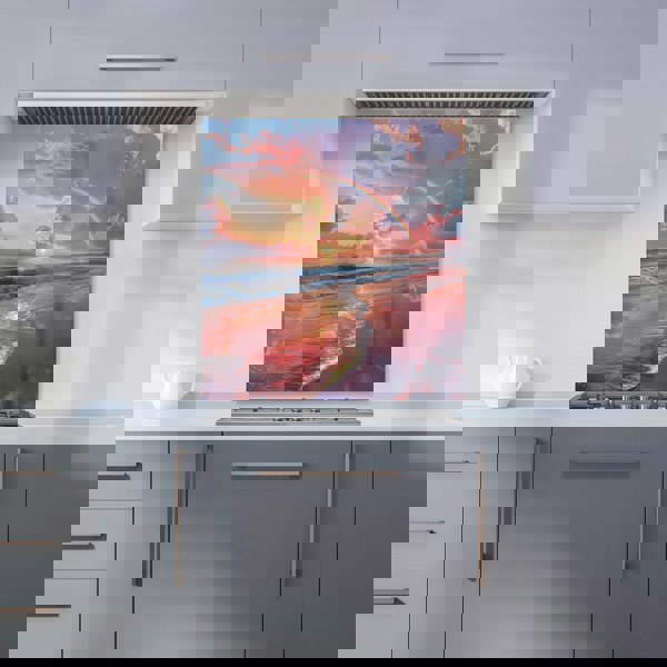 Warren Reed - Designer Rainbow Reflection on the Shore Kitchen Splashback