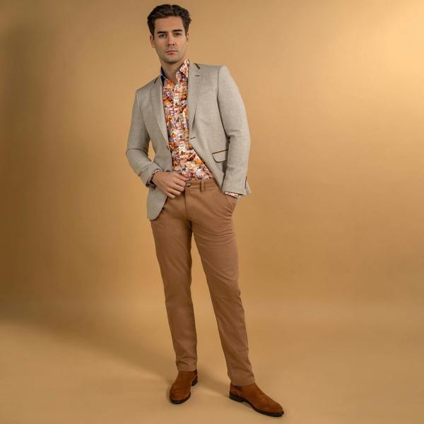SIGNATURE EQUESTRIAN JACKET WITH SANTORINI LINING - Premium Men's Patterned Shirt by Claudio Lugli | Bold Design, Tailored Fit, Best Printed Shirts