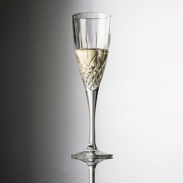 Regency Crystal Champagne Flutes - Set of 4