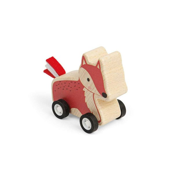 Bigjigs Toys Animal Pull Backs - Fox, Croc (Pk 2)