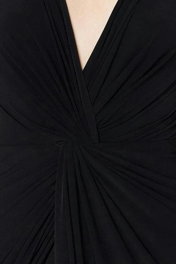 WOVCOR Lined Knitted Long Evening Dress