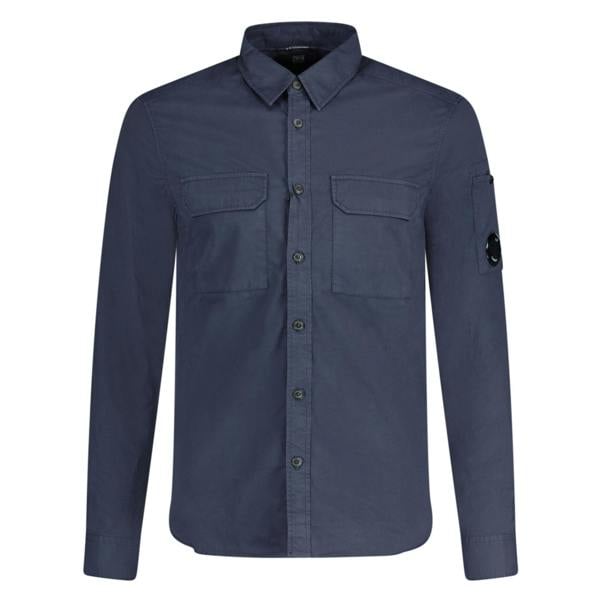 CP Company Arm Lens Navy Overshirt - chancefashionco
