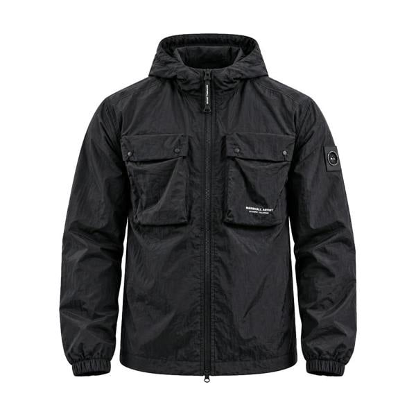 Marshall Artist Centro Hooded Overshirt Black