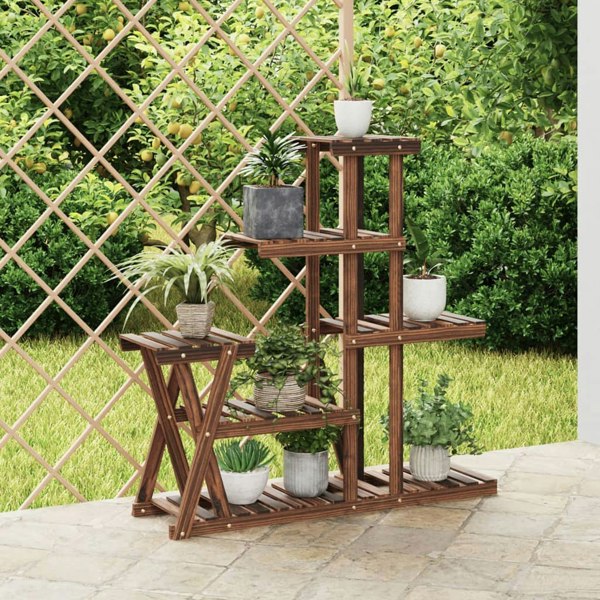 Berkfield Flower Stand 95x25x96 cm Solid Wood Fir