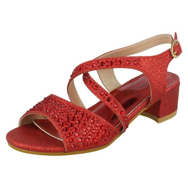 Spot On Girls Spot On Mid Heel Mule Sandals H1105
