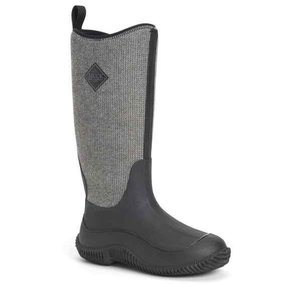Muck Boots Hale Women's Wellington Boots in Black W/ Fuzzy Herringbone