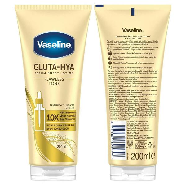 Vaseline Gluta-Hya Lotion Bundle Dewy, Overnight & Flawless Glow, 2 Pack