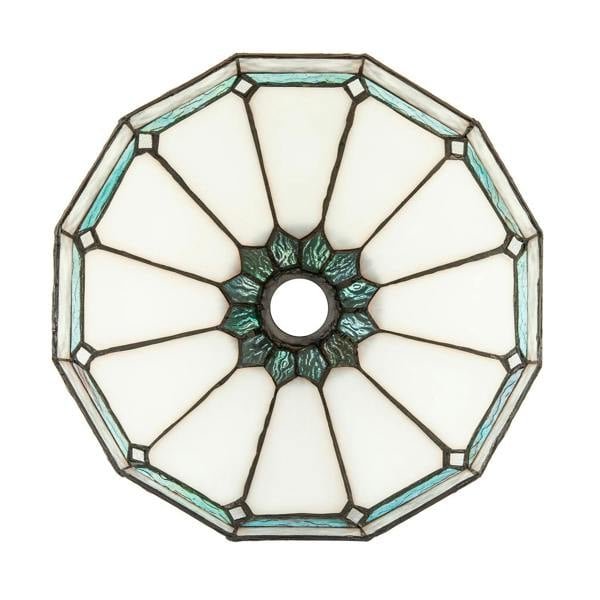 Chic 1920s Shabby Chic Pendant Light Shade with Metal Scrollwork Decor Image 5