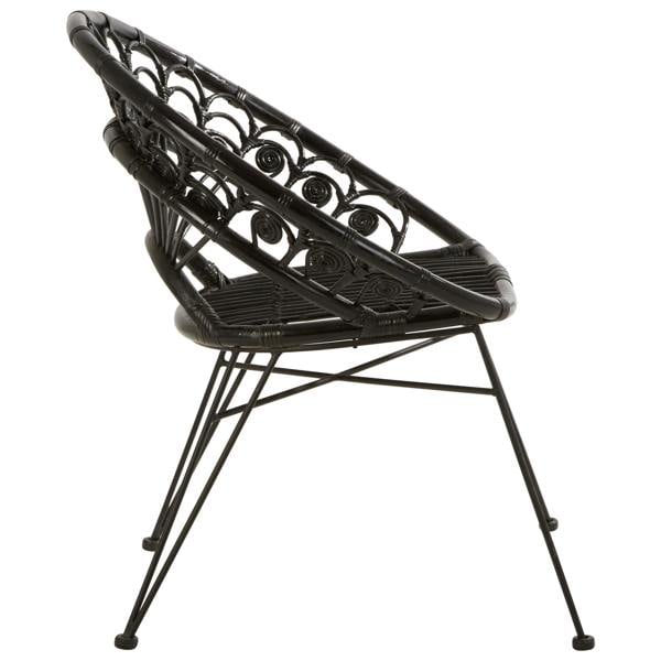 Interiors by Premier Manado Black Natural Rattan Chair