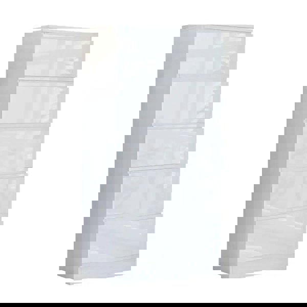 carlton 5 drawer cabinet gloss white