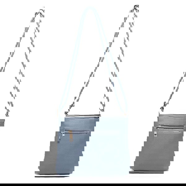 Kitise Small Slim Crossbody Messenger Bag Multilayer Zip Purse