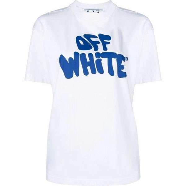 Off-White Unisex Adult 70s Logo Casual T-Shirt - White