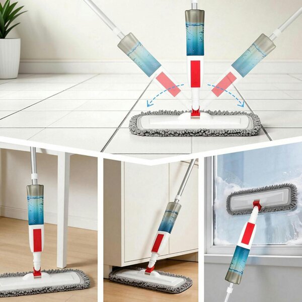 deAO Spray Mop for Hardwood & Tile Floors with 3 Microfiber Pads & Refillable Bottle