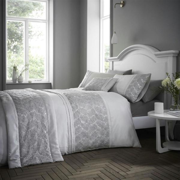 Rouen Silver Duvet Cover Set