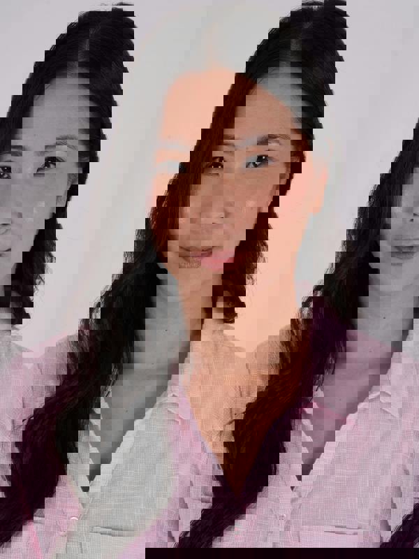 PennyPlain Collared Microcheck  Shirt - Rose