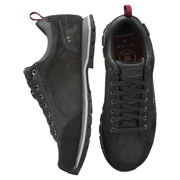 Craghoppers Mens Onega 2 Leather Trainers - Black Pepper - 