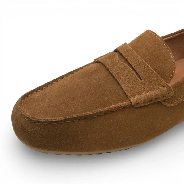 Tamaris Men's Brown Suede Moccasin Loafers