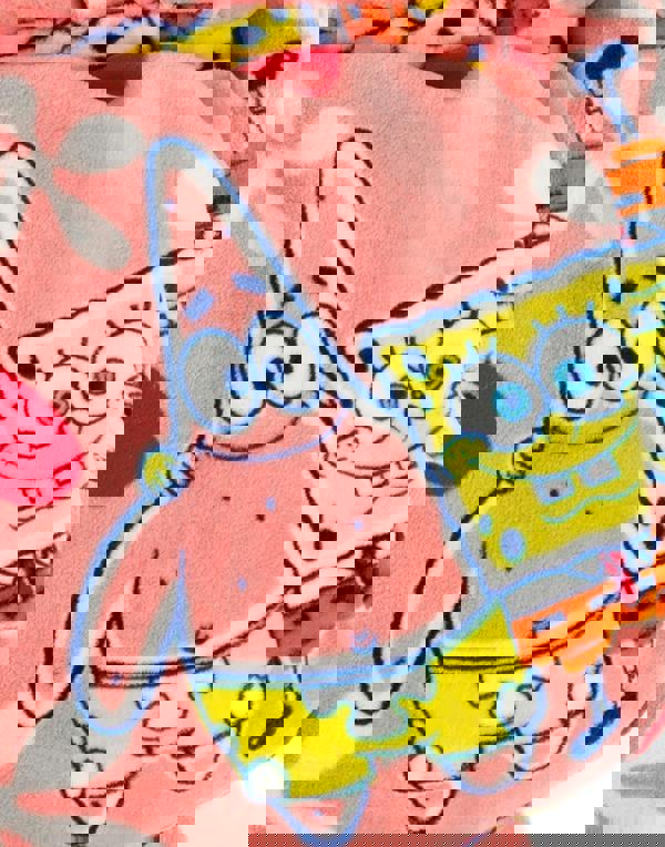 SpongeBob SquarePants Womens Pink Hooded Bathrobe