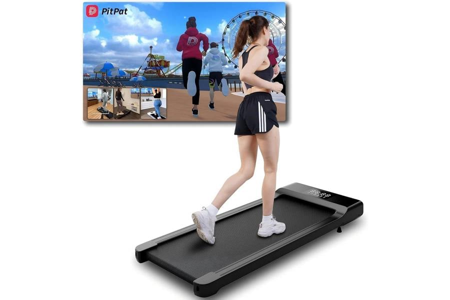 Dyzi Walking Pad Under Desk Treadmill With Remote Control And LCD Display