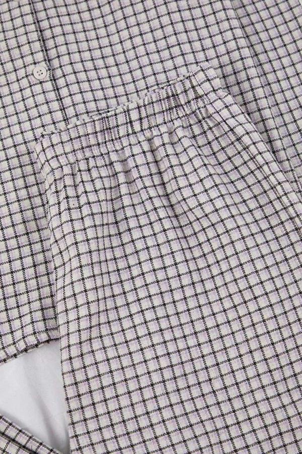 WOVCOR 2-Piece Cotton Winter Plaid Flannel Woven Pajama Set