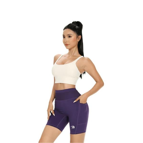 Anniou Compression Biker Shorts - purple