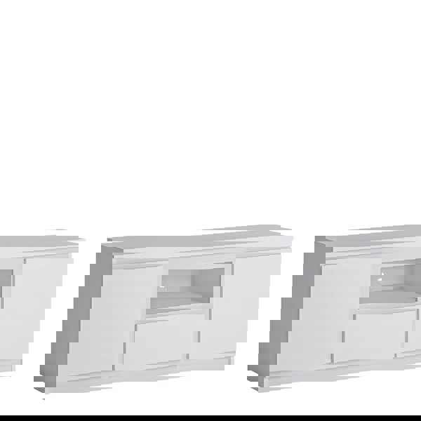 Furniture To Go Fribo 2 Door 1 Drawer 136cm Wide TV Cabinet in White