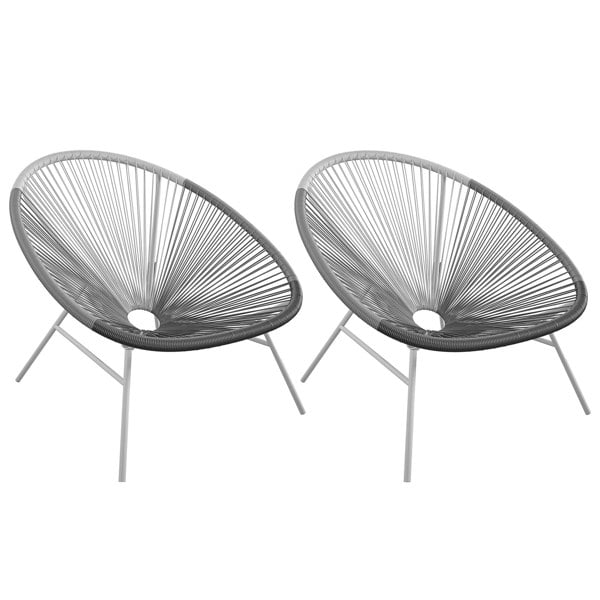 Dorel Home Avo XL Lounge Chairs 2 pack in black