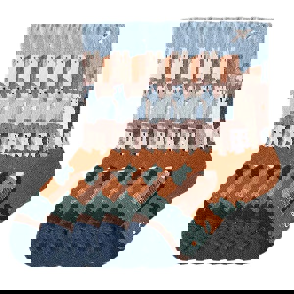 Anysox 5 Pairs Size 5-9 of Fashion Long Sock Cartoon Personalized Creative House Painting For Men Woman Foot Cold Winter Warm Comfortable Accessories