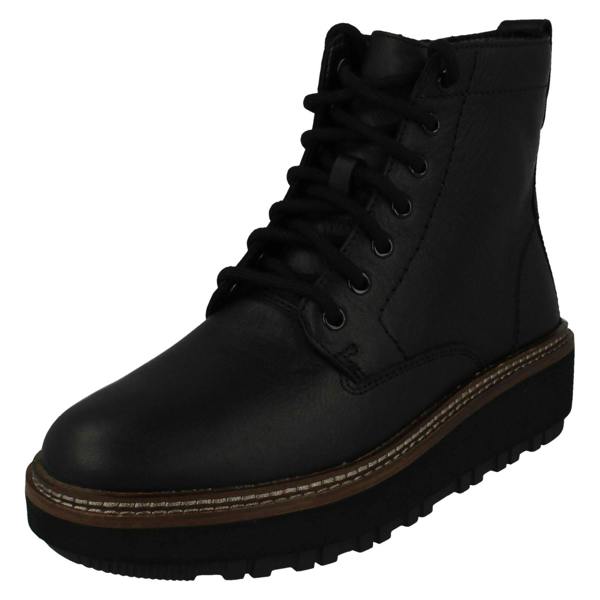 Clarks Ladies Clarks Casual Platform Soled Ankle Boots OriannaW Lace