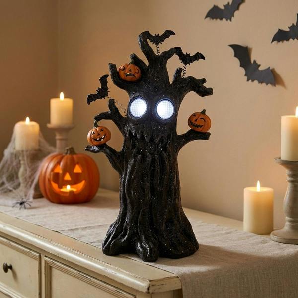 Garden Greatness LED Light-Up Pumpkin Bat Tree Ornament