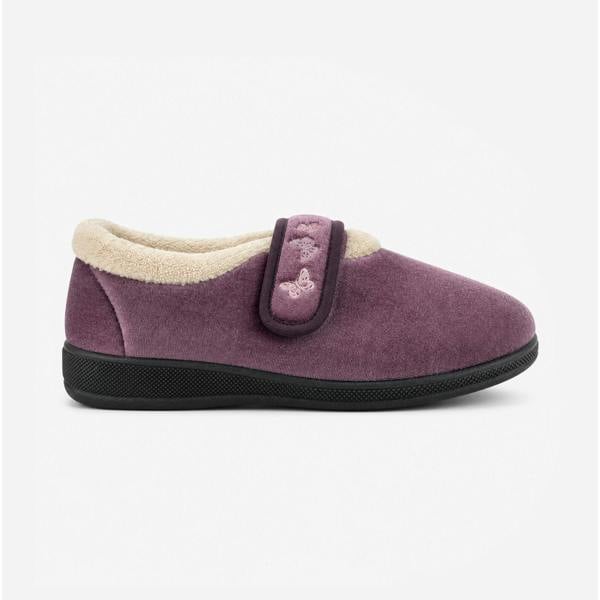 Jo & Joe MATILDA Touch Fasten Slippers   in  Purple