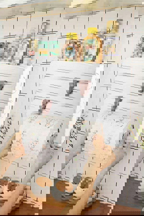 Living and Home 4-in-1 Kitchen Cling Foil Wrap Dispenser Roll Holder with Cutter Spice Towel Rack