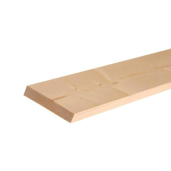 Snowdon Timber Planed Softwood Square Edge Timber (T) 18mm (W) 94mm (L) 1.8m - Pack of 8
