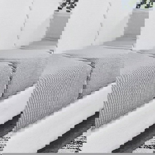 Anyseat Sofa Cover Gray Polyester Thick Stretchable Cushion For Living Room 1Pc Enlarge Size 130-160cm