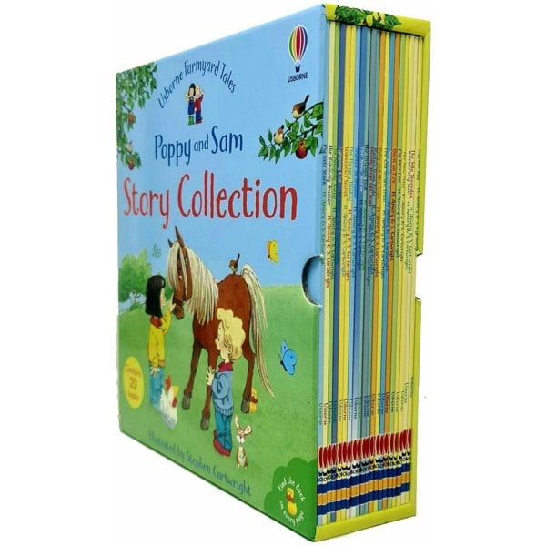 Farmyard Tales Poppy & Sam 20 Book Box Set By Heather Amery (The Hungry Donkey, Camping Out & More)