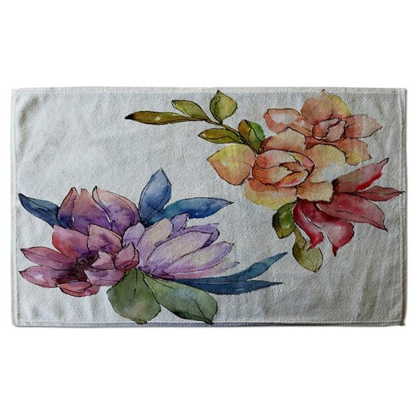 Benjamin Tate Design Rainbow Flowers (Bath Towel)