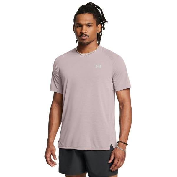 Under Armour Mens Launch Logo Lightweight Regular T-Shirt - Graystone - 
