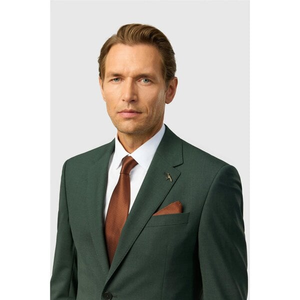 Ted Baker Slim Fit Forest Green Panama Jacket