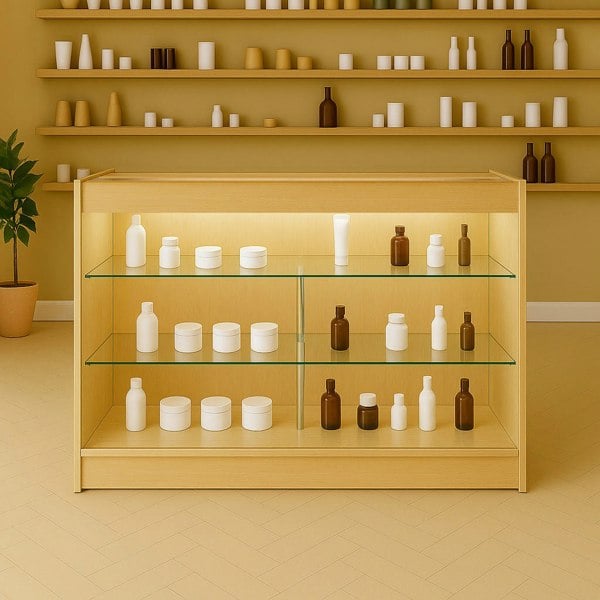 Monstershop LED Retail Shop Counter K1500 - Maple