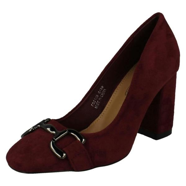 Spot On Ladies Spot On Elegant Buckle Detail Court Shoes F90139