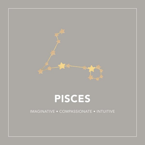 Gold Trip Pisces Zodiac Constellation Necklace