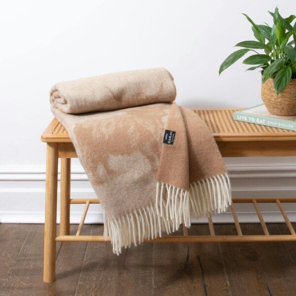 Highland Cow Wool Blanket - Pure Wool Throw 140 x 200cm